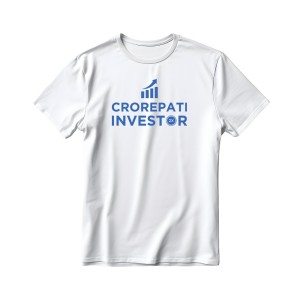 Crorepati Investor Pima Round Neck T-shirt - White