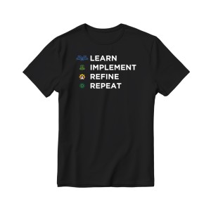 Learn Implement Pima Round Neck T-shirt - Black
