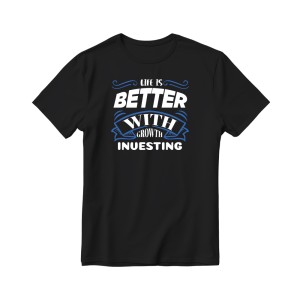 Life Is Better Pima Round Neck T-shirt - Black