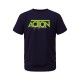 ​Action Begins Now Greys and Blues Pima Round Neck T-shirt - Midnight Navy