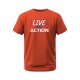 Live with Action Greys and Blues Pima Round Neck T-shirt - Red