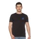 Greys and Blues Easy Premium Cotton Lycra Spandex Round Neck T-Shirt - Black